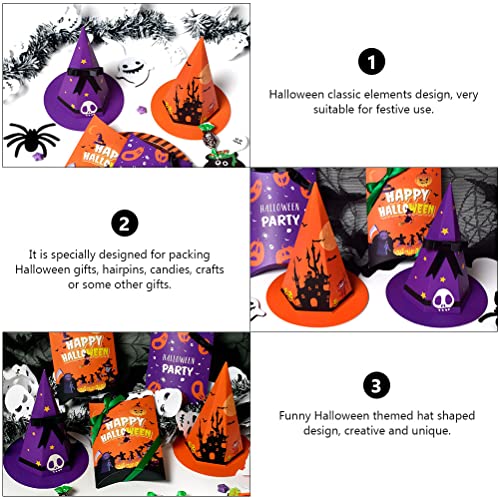 Abaodam 20 unidades de divertidos sombreros con forma de sombrero, caja creativa para Halloween, decoración para fiestas