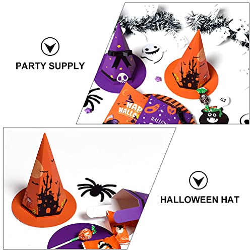 ABOOFAN 20 unidades de divertidos sombreros con forma de sombrero, caja creativa para Halloween, decoración de fiesta