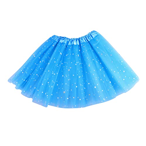 ABOOFAN Chicas Brillo Tulu Tutu Falda de Lentejuelas Estrellas Fluffy Ballet Vestir a Los Niños Princesa Fiesta Tutu Fingir Jugar Disfraces Ropa para Vestir El Juego de Cumpleaños Fiesta