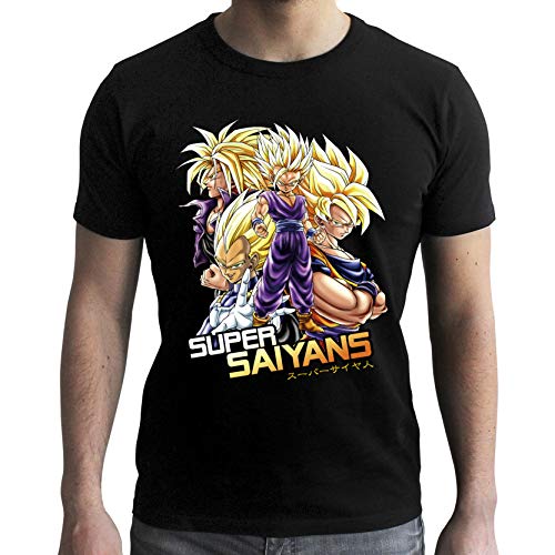 ABYstyle - Camiseta de Manga Corta para Hombre, diseño de dragón, Color Negro