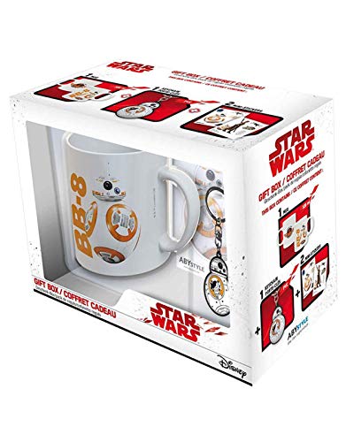 ABYstyle Juego de Tronos de Star Wars - Taza con llavero y pegatina BB8 para adultos, ABYPCK076