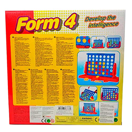 Acan Toinsa - Juego de Mesa 4 en Raya con fichas, Juguete Infantil, desarrolla la Inteligencia, Familiar, Sociable, Habilidad, 2 a 4 Jugadores, Dimensiones 31 x 31 x 3.5 cm