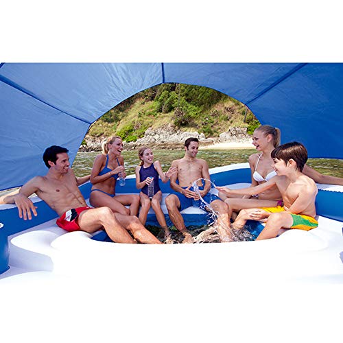 ACC Juguete de Cama Flotante Inflable de Agua/mar para 6-8 Personas, Silla Flotante con Anilla de baño, Ideal para la Despedida de Soltera