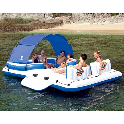 ACC Juguete de Cama Flotante Inflable de Agua/mar para 6-8 Personas, Silla Flotante con Anilla de baño, Ideal para la Despedida de Soltera