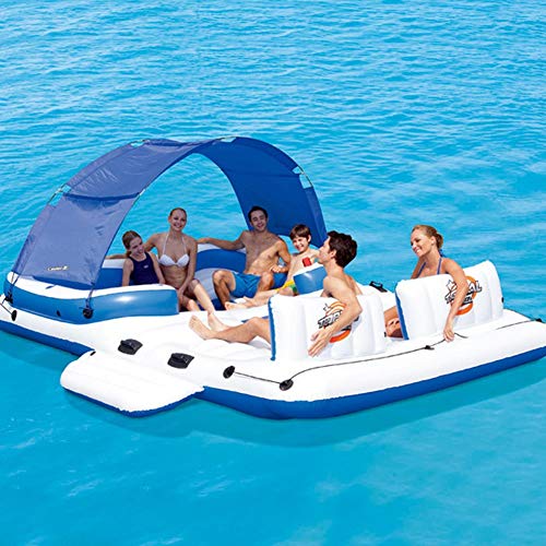 ACC Juguete de Cama Flotante Inflable de Agua/mar para 6-8 Personas, Silla Flotante con Anilla de baño, Ideal para la Despedida de Soltera