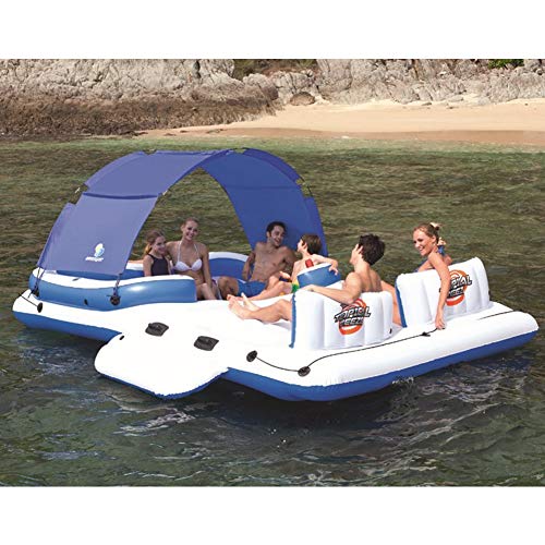 ACC Juguete de Cama Flotante Inflable de Agua/mar para 6-8 Personas, Silla Flotante con Anilla de baño, Ideal para la Despedida de Soltera