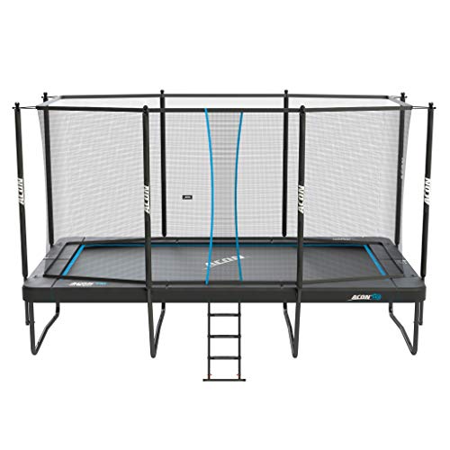 Acon Trampoline Air 16 Sport HD con recinto | Incluye trampolín rectangular de 5 m x 2,8 m (10 x 17 pies), red de seguridad, escalera