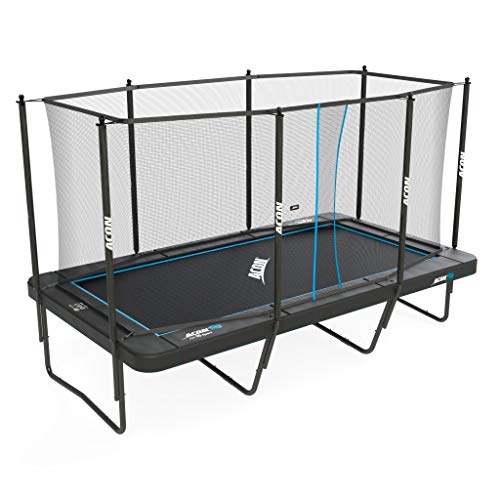 Acon Trampoline Air 16 Sport HD con recinto | Incluye trampolín rectangular de 5 m x 2,8 m (10 x 17 pies), red de seguridad, escalera