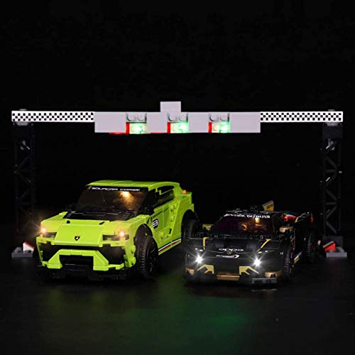 ADMLZQQ Kit de luz LED USB para Lego 76899 Speed Champions Lamborghini Urus y Huracan, no Incluye el Modelo Lego