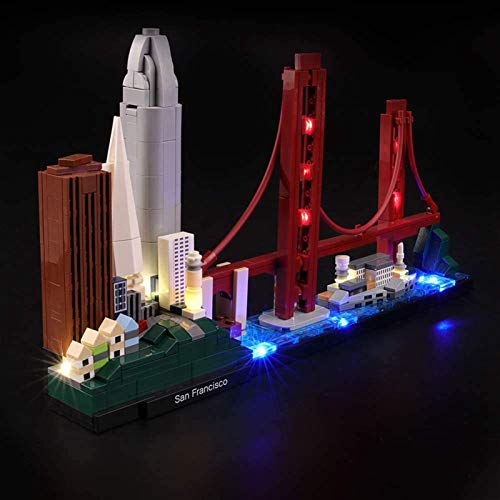 ADMLZQQ USB LED Light Kit para Lego 21043, Iluminación Building Blocks Ladrillos para Lego San Francisco Building Kit (Modelo NO Incluido)