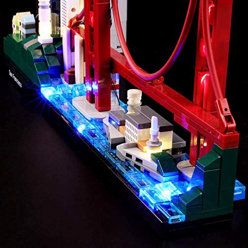 ADMLZQQ USB LED Light Kit para Lego 21043, Iluminación Building Blocks Ladrillos para Lego San Francisco Building Kit (Modelo NO Incluido)