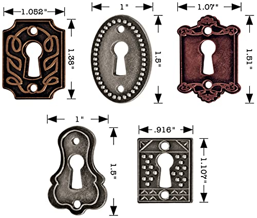 Advantus Idea-Ology fori con lunghi fermi-5/Pkg-nichel/ottone/rame Antico