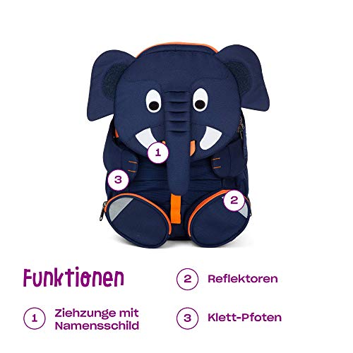 Affenzahn Mochila para niños de 3 a 5 años en el jardín de infancia - Elias Elephant - Azul