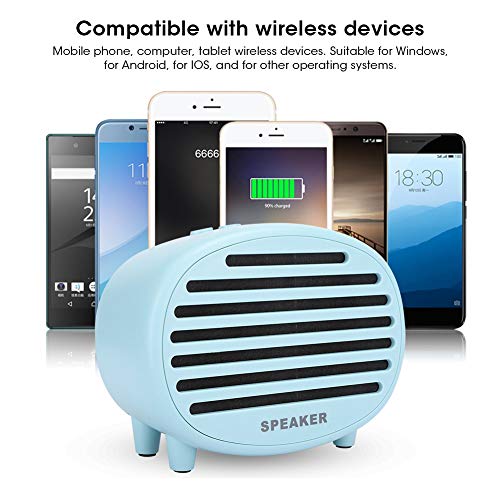 Agatige Altavoz Bluetooth, Altavoz Inalámbrico con Sonido de Grietas y luz Bluetooth, Audio Portátil, Teléfono Móvil, Caja de Altavoz Pequeña para Exteriores(Bllue)