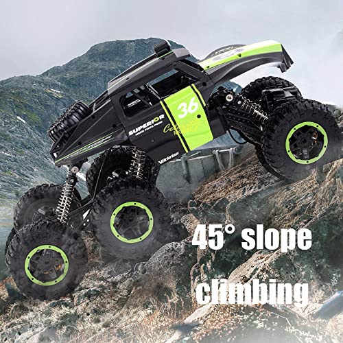 AIOJY 1:10 Escala Off-Road Car Amortiguador Camión Vehículo de Escalada en Pendiente de 45 ° Ruedas Grandes Buggy Coche de Carreras Escalada Flexible Mano de Obra