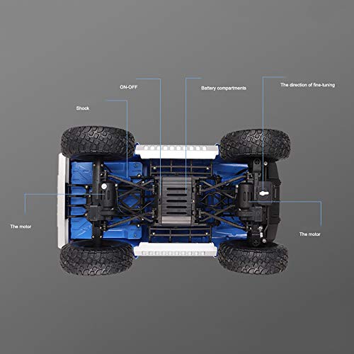 AIOJY Escalada de alta velocidad 2.4G Camión rc fuera de carretera, 1/8 grande neumático de amortiguador Monster RC Buggy, vehículo RC de alta velocidad de 3 motores con luces LED para adultos Bobby R