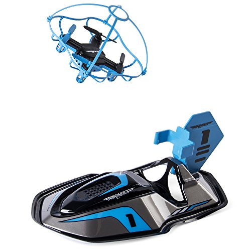 Air Hogs Drone Hyper Drift 2 en 1 para niños, capaz de carreras de alta velocidad y volar - azul