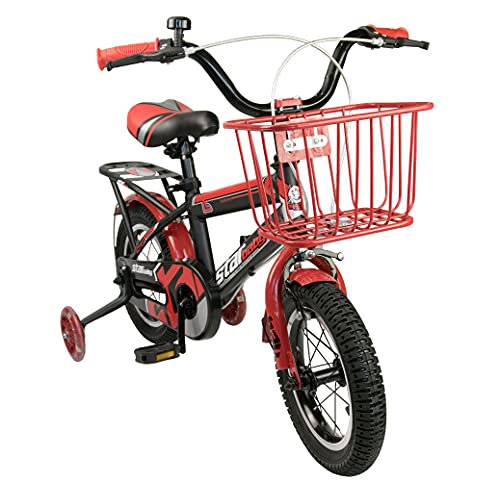 Airel Bicicletas Infantiles para Niños y Niñas | Bici con Ruedines y Cesta | Bicicletas 12, 16, 18 y 20 Pulgadas | Bicicletas niños 3-11 años (Rojo, 18)