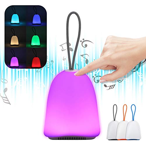 Aiwend Altavoz Bluetooth portátil, Altavoz Colgante Bluetooth 5.0 de 3 W con luz Nocturna Compatible con Llamadas Manos Libres, para Ducha, Camping, Dormitorio, casa del árbol(Azul)