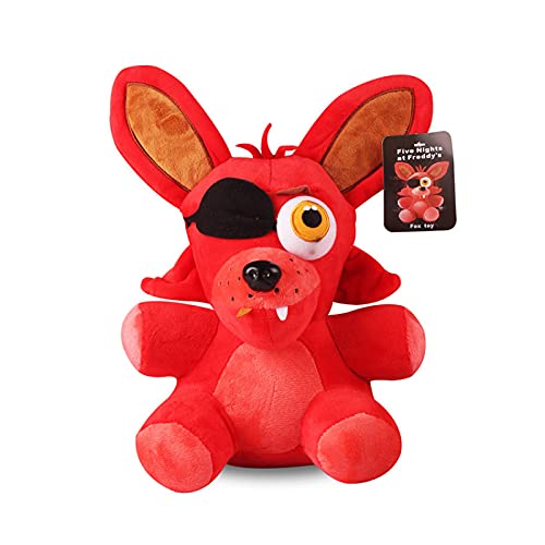 Akaid Peluche, muñeco de Peluche Dorado con Cuerno de Cordero astuto Rojo de 18 cm