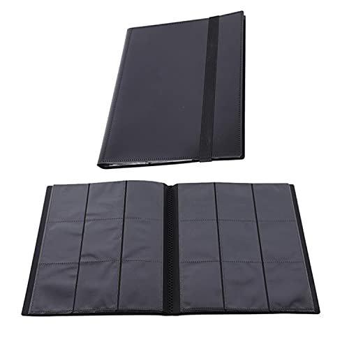 Álbumes para Cartas Coleccionable 9 Bolsillos-20 Páginas para para 360 Cartas Carpeta de Colección de tarjetas de personajes de dibujos animados de juegos de mesa (negro)