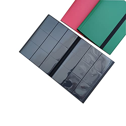 Álbumes para Cartas Coleccionable 9 Bolsillos-20 Páginas para para 360 Cartas Carpeta de Colección de tarjetas de personajes de dibujos animados de juegos de mesa (negro)