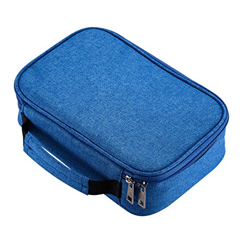 AMGOMH Estuches, 72 ranuras portalápices Caja de lápiz de Estudiantes Organizador Estuche Escolar de caso lapices de colores lápiz bolsa de arte dibujo Estuches Escolares Pencil Case (Azul)