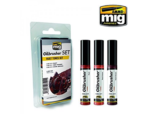 AMMO MIG-7501 Rust Tones Oilbrushers Set, Multicolour