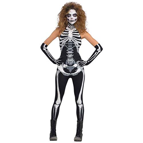 amscan 844608 - Disfraz de disfraz para mujer, diseño de esqueleto de Halloween