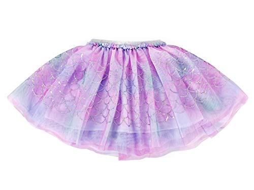 AmzBarley Sirena Falda Diadema Boda Fiesta Princesa Sirenita Disfraz Niña Vestido Ropa Cumpleaños Navidad Cosplay Halloween Carnaval Bautizo 5-6 Años