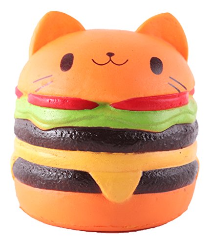 Anboor Squishies Cat Hamburger Bread Kawaii Squishies Kids Rising Slow Toy para Regalo de colección