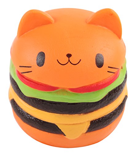 Anboor Squishies Cat Hamburger Bread Kawaii Squishies Kids Rising Slow Toy para Regalo de colección