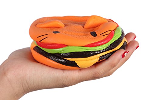 Anboor Squishies Cat Hamburger Bread Kawaii Squishies Kids Rising Slow Toy para Regalo de colección