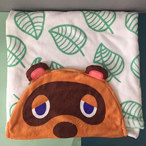 Animal Crossing Tom Nook - Manta con capucha de franela para disfraz de cosplay (blanco)