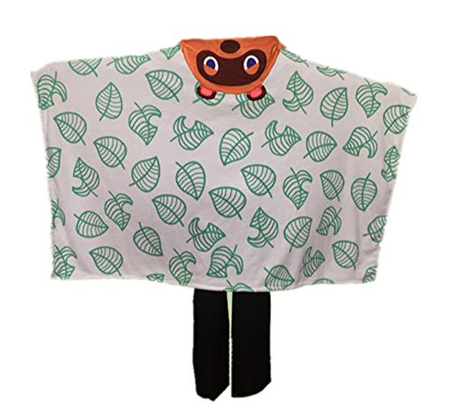 Animal Crossing Tom Nook - Manta con capucha de franela para disfraz de cosplay (blanco)