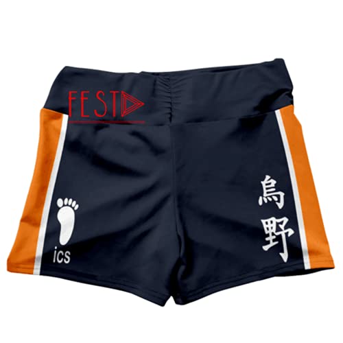 Anime Haikyuu Karasuno traje de baño de la escuela secundaria Shoyo Hinata Tobio Kageyama Cosplay disfraces verano natación pantalones cortos de playa ropa deportiva