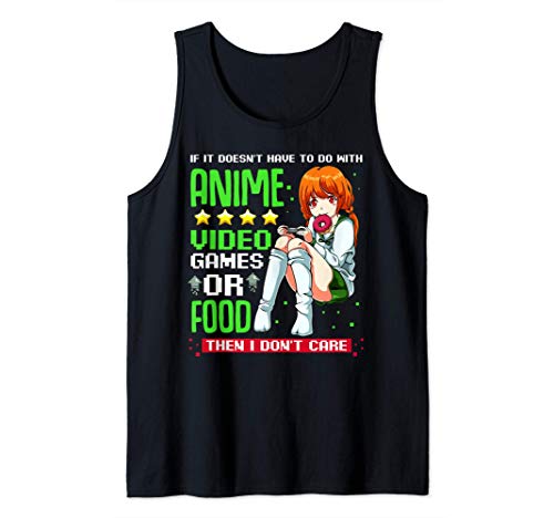 Anime Videojuegos Comida Donas Juegos Juegos de azar Amante Camiseta sin Mangas