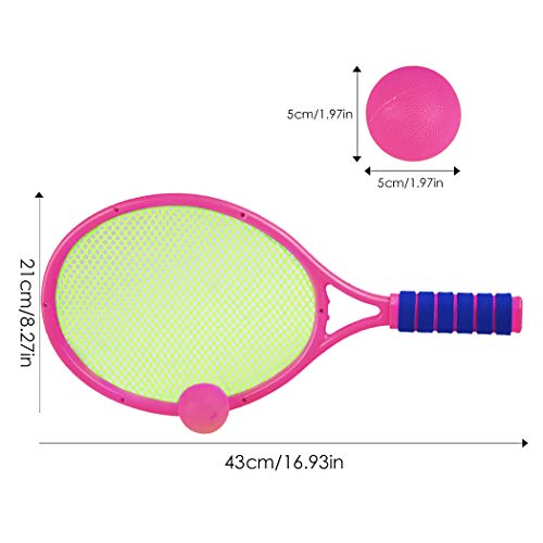 Aniwon Raqueta Tenis Niños - Palas Tenis Playa 2 Raquetas , 2 Pelotas, Juegos al Aire Libre para Niños Color Aleatorio