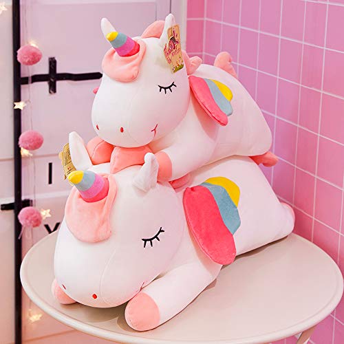 Anyinghh 40-100 cm Grande y Lindo Unicornio muñeca de Peluche de Juguete muñeca de sueño muñeca niña Almohada para Dormir Almohada de Tira Larga Cama 100 cm Blanco