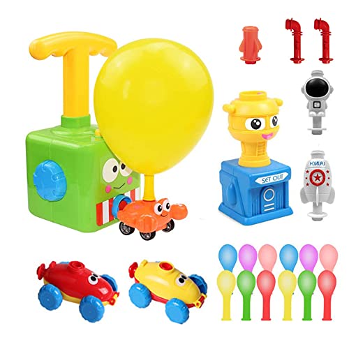 Anyingkai Coche con Globo,Lanzador de Coches con Globos,Coche de Lanzamiento con Globo,Lanzador de Globos,Juguete de Coche con Globo,Coche con Globo para Niños (rana)