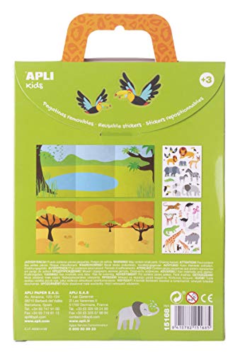 APLI Kids 15168 - Juego de Pegatinas Sticker Adventure modelo Sabana