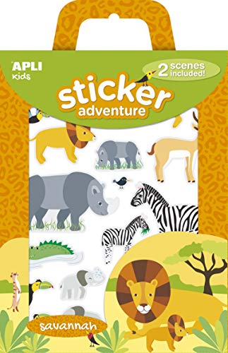 APLI Kids 15168 - Juego de Pegatinas Sticker Adventure modelo Sabana