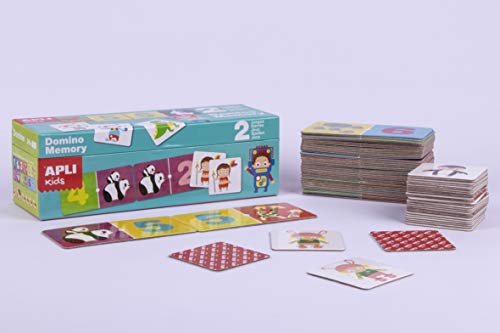 APLI Kids - Dominó y Memory Juego para Niños, Multicolor (14116)