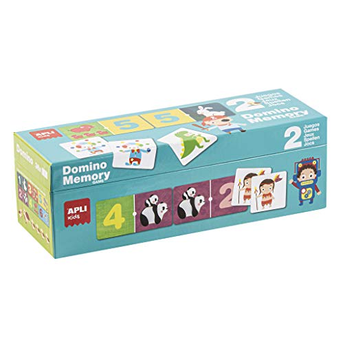 APLI Kids - Dominó y Memory Juego para Niños, Multicolor (14116)