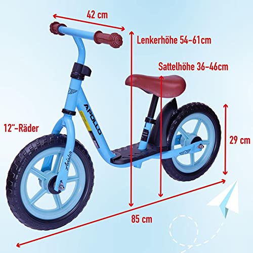 Apollo Aviator Bicicleta sin Pedales de 12 Pulgadas – Bici sin Pedales – Bicicleta de Equilibrio para Niñas y Niños – Bicicleta de Aprendizaje para Niños Pequeños