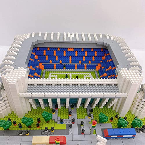 Architecture Soccer Field Building Blocks, 4575 Piezas Nano Mini Blocks España Real Madrid Soccer Stadium Kit de Modelo arquitectónico, Modelo de Arquitectura No Compatible con Lego