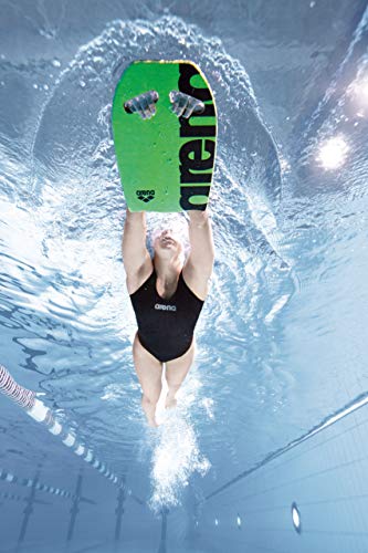 Arena 95275 Tabla de natación, Talla única, Color Verde + Trainingsgerät Elite Finger Paddle Palas de Mano para natación, Color Verde (Acid Lime/Black), Talla única