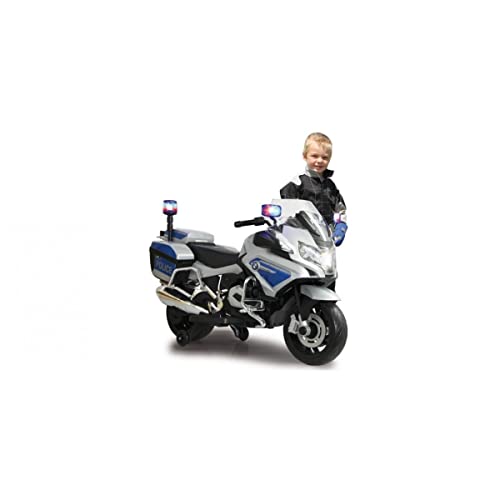 ATAA Moto de policía 12v R1200 - Gris - Grande Moto de policía con batería 12v para niños y niñas