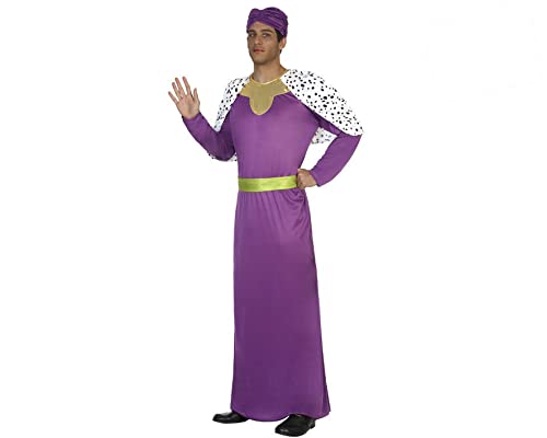 Atosa-30759 Atosa-30759-Disfraz Rey Mago Hombre Adulto-Talla Navidad, Color Violeta, XL (30759)