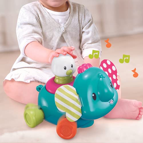 Auby Mon DANSEOR Forma de Elefante con Efectos sonoros y de Varias velocidades, Juguete y Regalo para bebé en francés – Bebés 9 Meses en adelante, Multicolor (Auldey FR461141)